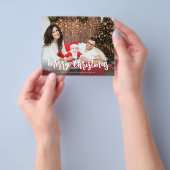 Budget Prettig Kerstmis Minimalistische H Foto 5 Flyer (Hand)