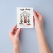 Budget Prettig Vakantie Landhuis Kerstkaart  Flyer (Hand)