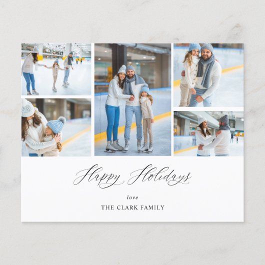 Budget Prettige feestdagen Ele Chic 5 Foto Flyer (Voorkant)