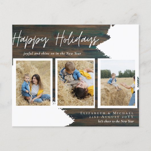 Budget Prettige Feestdagen Foto Kaarten Abstract M (Voorkant)