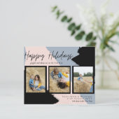 Budget Prettige feestdagen Fotokaarten Abstract Mo (Staand voorkant)