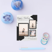 Budget Prettige feestdagen Fotokaarten Abstract Mo Flyer (Enkel)