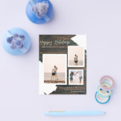 Budget Prettige feestdagen Fotokaarten Abstract Mo Flyer (Enkel)