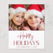 Budget Prettige feestdagen Fotovakantiekaartje (Voorkant)