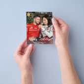 Budget Prettige feestdagen Fun Script-foto vertica Flyer (Hand)