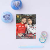 Budget Prettige feestdagen Fun Script-foto vertica Flyer (Enkel)