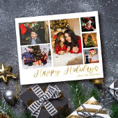 Budget Prettige feestdagen Gold 6 Foto Flyer