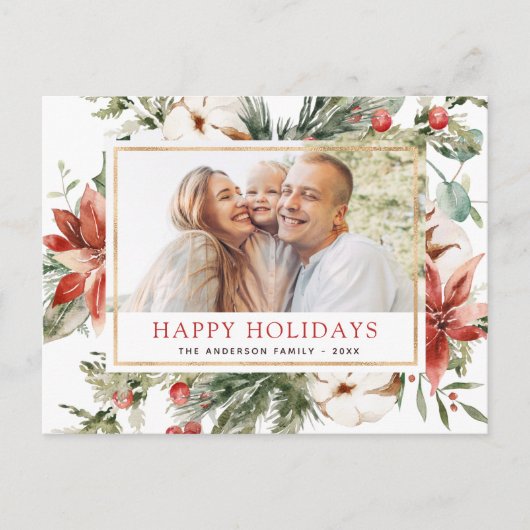 Budget Prettige feestdagen kerstfoto (Voorkant)