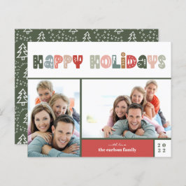 Budget Prettige feestdagen kerstfotofeestdag Kaart