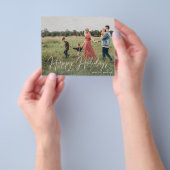 Budget Prettige feestdagen Modern script Foto 2 br Flyer (Hand)