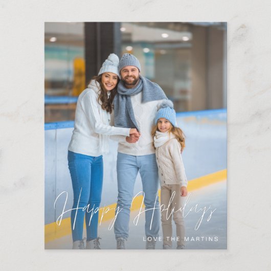 Budget Prettige feestdagen Modern script Foto 2 Ve Flyer (Voorkant)