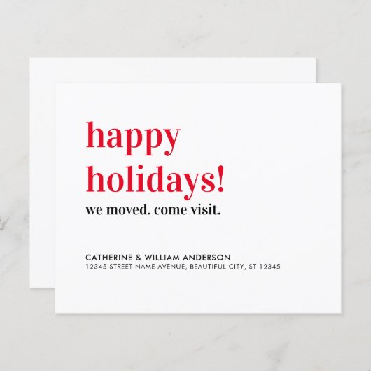 Budget Prettige feestdagen We hebben Bezoek Bewegi (Voorkant / Achterkant)