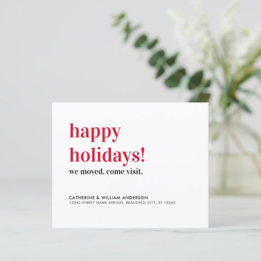 Budget Prettige feestdagen We hebben Bezoek Bewegi (Staand voorkant)