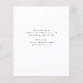 Budget prettige feestdagen wenskaart fotocollage flyer (Achterkant)