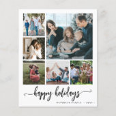 Budget prettige feestdagen wenskaart fotocollage flyer (Voorkant)