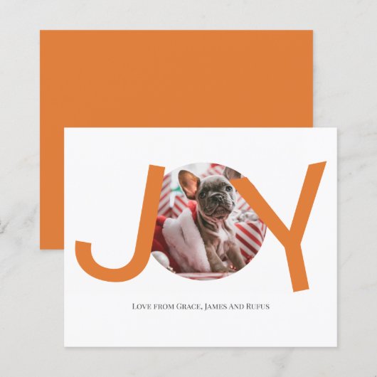 BUDGET prettige kerstfeestelijke fotokaart (Voorkant / Achterkant)