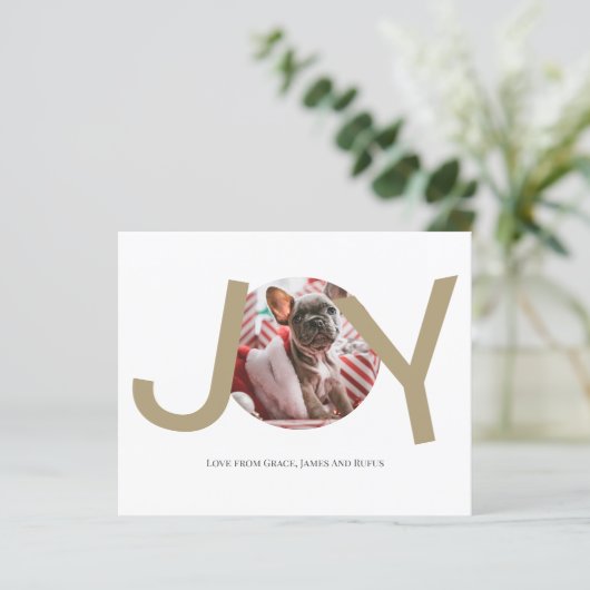 BUDGET prettige kerstfeestelijke fotokaart (Staand voorkant)