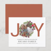 BUDGET prettige kerstfeestvreugde grote fotokaart (Voorkant / Achterkant)