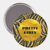 Budget Pretty Girly Faux Gold Glitter Foil Glam Magneet (Voorkant / Achterkant)