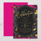 Budget Pretty Meisjesachtig Zoet16 Goud Dierenprin Kaart (Voorkant / Achterkant)