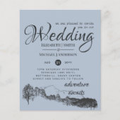 BUDGET PRICTED Dusty Blue Mountains Budget Flyer (Voorkant)