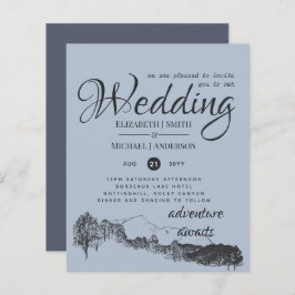 BUDGET PRICTED Dusty Blue Mountains Budget Flyer