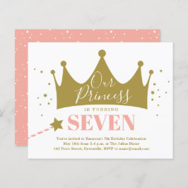 Budget Princess Pink Kind Birthday Party Invitatio