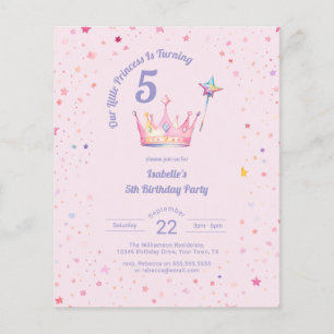 Budget Prinses Kroon Roze Meisje Verjaardag