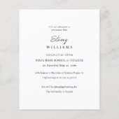 Budget Print Mod Foto Afstudeer Uitnodiging VR Flyer (Achterkant)