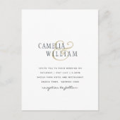 BUDGET Printen or Digital Download Wedding INVITE Briefkaart (Voorkant)