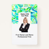 Budget Professional Realtor Photo ID-badges Badge (Voorkant)