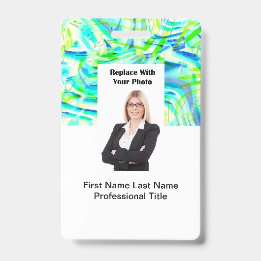 Budget Professioneel Makelaar Foto ID-kaarten Badge (Voorzijde)