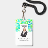Budget professionele makelaar foto ID-kaarten Badge (Achterkant met lanyard)