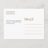 Budget proost op 50 jaar 50ste verjaardagsfeestje uitnodiging briefkaart (Achterkant)