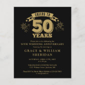 Budget proost op 50e Jubileum Foto uitnodigen (Voorkant)