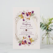BUDGET Pruim- en Koraal Huwelijksuitnodigingen A9 (Staand voorkant)