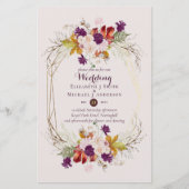 BUDGET Pruim- en Koraal Huwelijksuitnodigingen A9 (Voorkant)