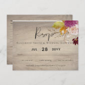 BUDGET Pruim Kaneel Bruiloft Herfst Bloemen Briefkaart (Voorkant / Achterkant)