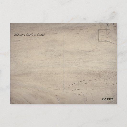 BUDGET Pruim Kaneel Bruiloft Herfst Bloemen Briefkaart (Achterkant)