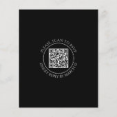 BUDGET Pruim pioenrozen QR trouwkaart Flyer (Achterkant)