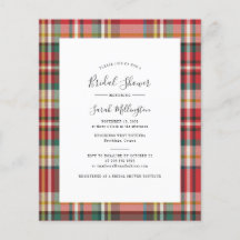 Budget Pset Rustic Bridal Shower Invitation