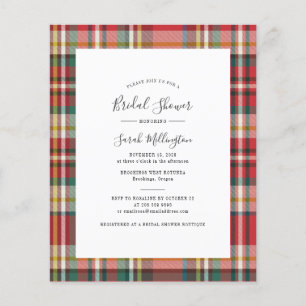 Budget Pset Rustic Bridal Shower Invitation