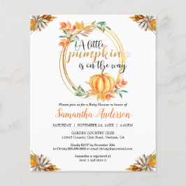 Budget Pumpkin Baby shower Herfst