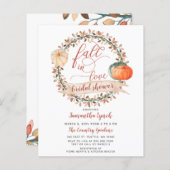 Budget Pumpkin Bridal Shower Uitnodiging (Voorkant / Achterkant)