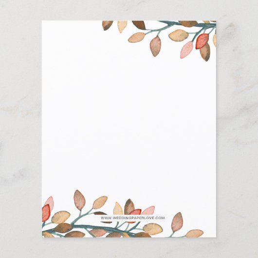 Budget Pumpkin Bridal Shower Uitnodiging (Achterkant)