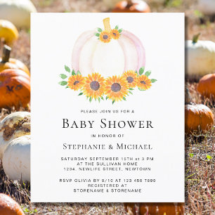 Budget Pumpkin Couples Baby shower Uitnodiging