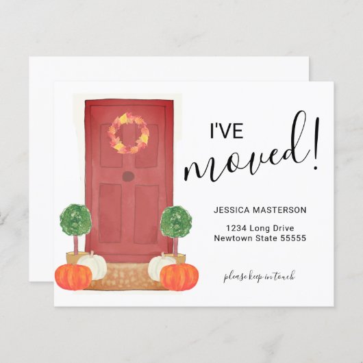 Budget Pumpkin-deur Ik heb Kaart verplaatst (Voorkant / Achterkant)