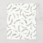 Budget Pumpkin Eucalyptus Baby shower Uitnodiging (Achterkant)