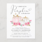 Budget Pumpkin Floral Baby Girl drive by Shower (Voorkant)