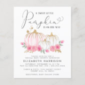 Budget Pumpkin Floral Baby Girl Virtual Shower (Voorkant)